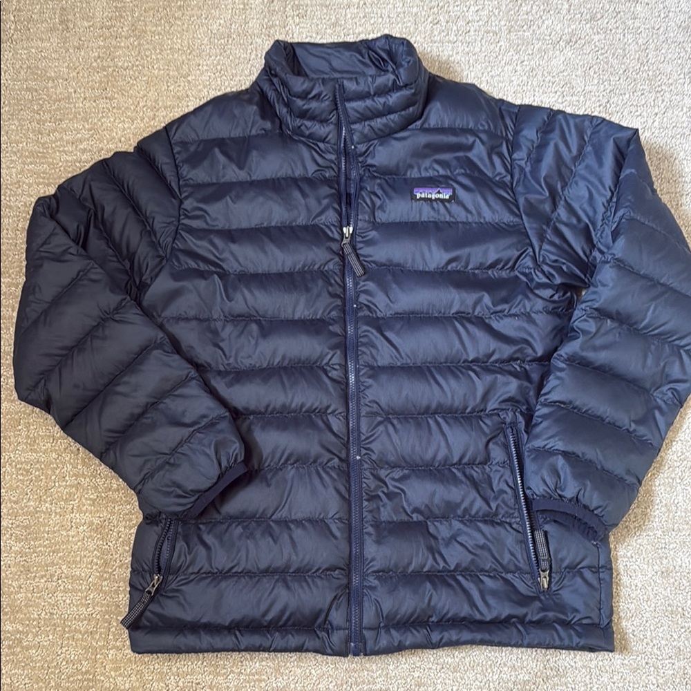 Patagonia Kids’ Large Blue Puffer Jacket Quilted Insulated Design